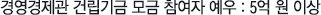 경영경제관 건립기금 모금 참여자 예우 : 5억원 이상