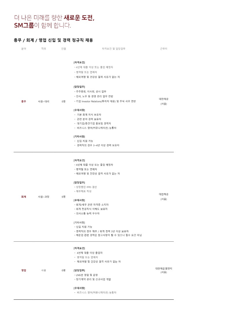 5-1. 대한해운, 대한해운엘지 총무, 회계, 영업, 기획 신입 및 경력 정규직 채용.jpg